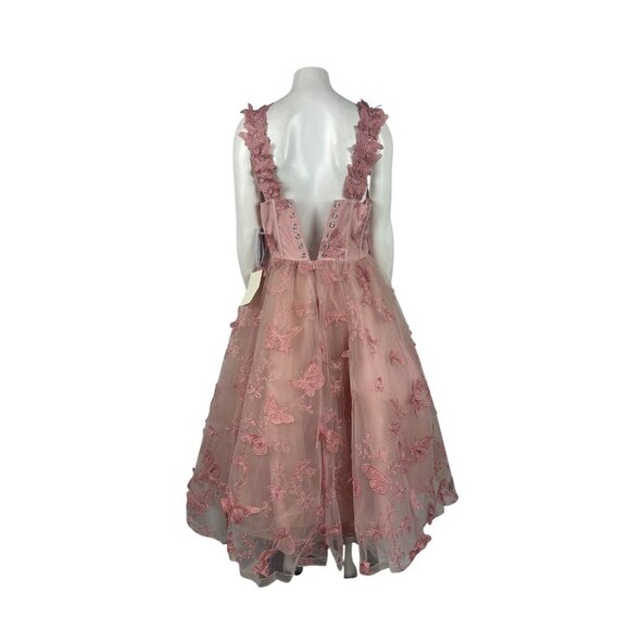 NWT JessaKae Mariposa Dress Womens 12 Flutter Pink Butterfly Corset Back Tulle - Picture 3 of 8